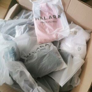 Palettes de vêtements Halara et Lacoste